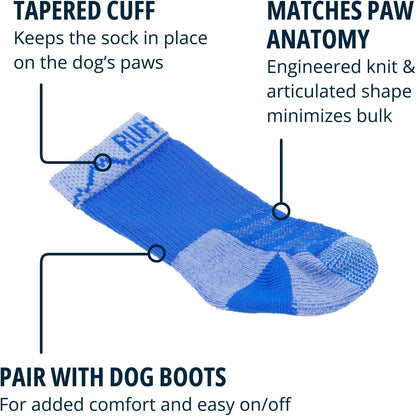 Ruffwear, Bark'n Boot Socks, Comfortable Dog Socks & Boot Liners, Earth Brown, 3.00 in/ 3.25 in