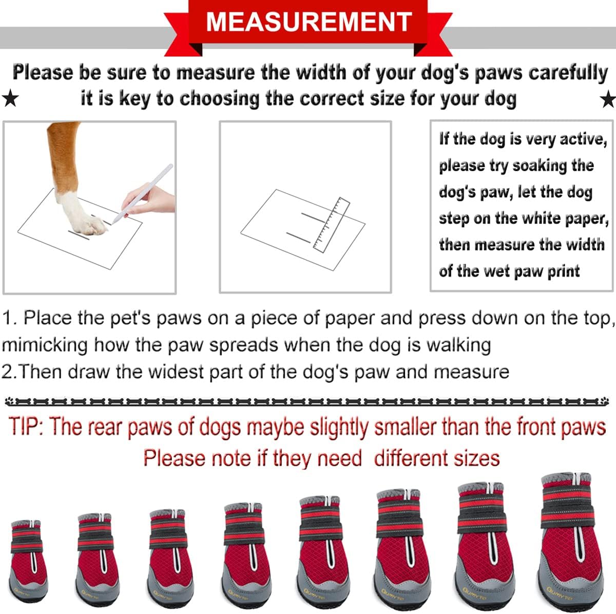 QUMY 4PCS Dog Boots for Large Dogs, Medium Dog Shoes & Paw Protectors for Hot Pavement, Summer Heat Protection, Mesh Breathable Nonslip Dog Booties for Hardfloors, Walking Running Hiking Black Size 6