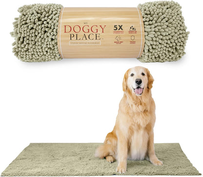 My Doggy Place Dog Mud Mat, 36"x26" Ash – Thick Microfiber Entry Rug for Snow, Mud & Salt – Absorbent, Quick-Dry, Washer-Safe & Non-Slip, Large