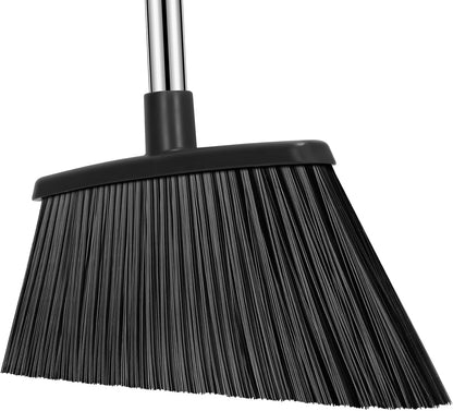 Heavy Duty Broom, 55 Inch Long Handle Outdoor Large Angle Brooms, Commercial Broom for Sweeping Indoor, for Home Garage Kitchen Office Courtyard Lobby Patio Lawn Concrete