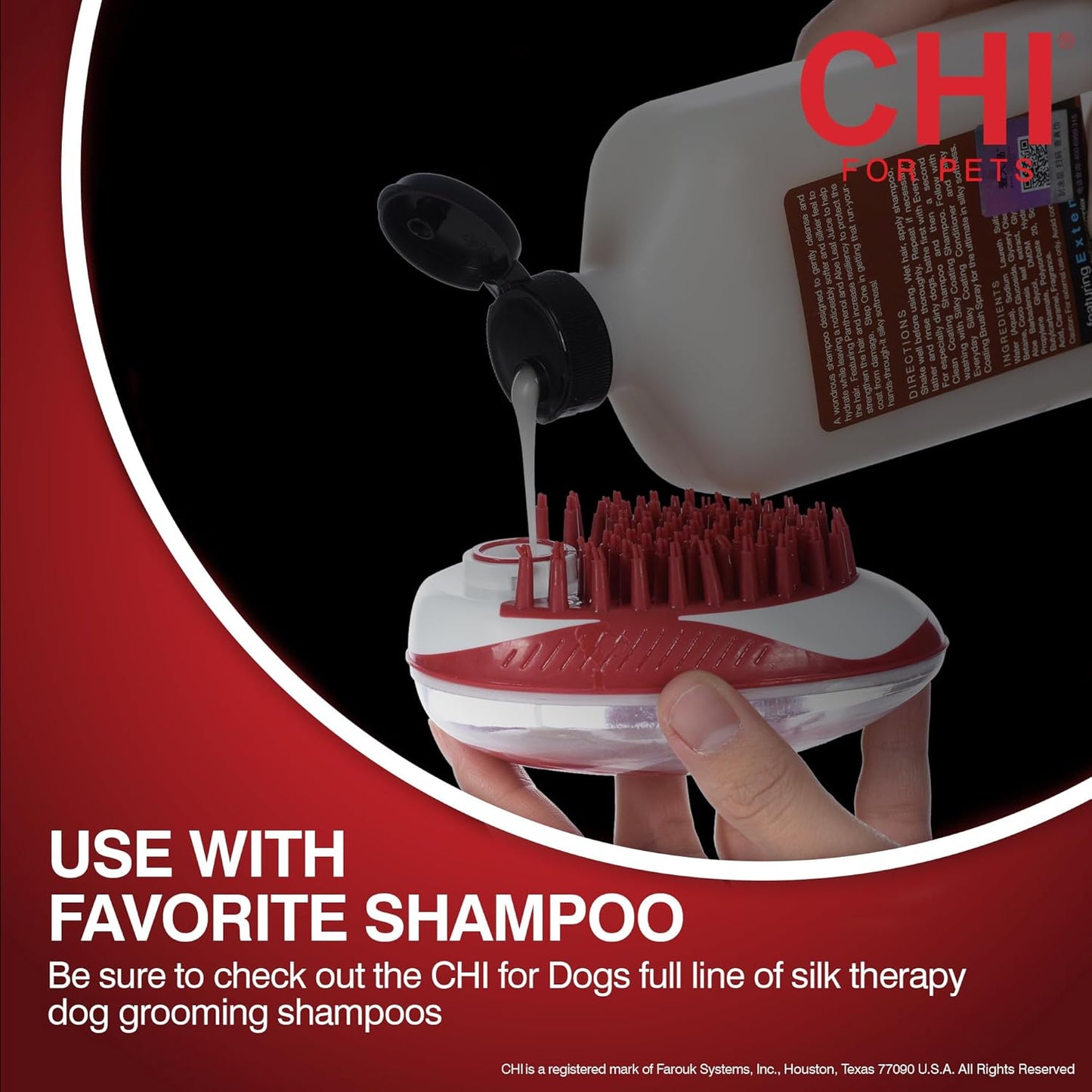 CHI for Dogs 2 in 1 Dematting and Deshedding Rake, Dual Head Dog Grooming Tool with Wide Tooth Dematting Rake and Fine Deshedding Rake, Detangler Comb for Thick Double and Long Dog Coat