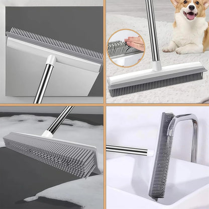 Broomwiz Pet Hair Removal, Broomwiz Carpet Scrubber, Petibo Pet Broom, Multifunctional Rubber Cat and Dog Hair Brooms (1 Pcs)