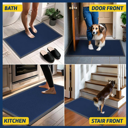 Muddy Mat® Meshy Mat™ Door Mat Heavy-Duty Quick-Dry Floor Mat, Sand & Dirt Trapper for Indoor & Outdoor, Ideal for Entrance, Mudrooms,Patios & Garages,Low-Profile,Non-Slip,Washable– Black 17"x30"x0.4"