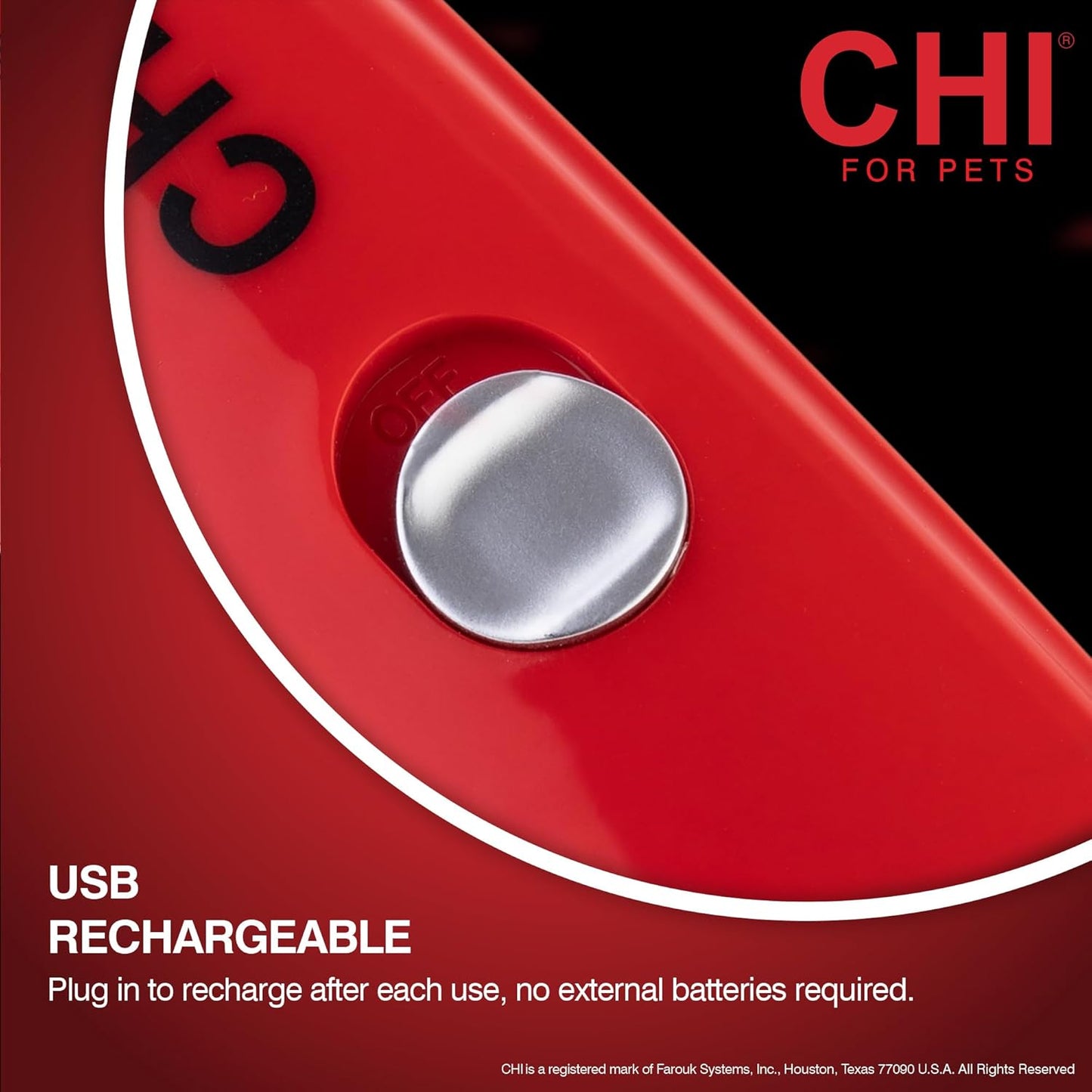 CHI for Dogs Nail Clipper for Large Breeds - Stainless Steel Dog Nail Trimmer with Safety Guard and Non-Slip Ergonomic Handle for Controlled Trimming of Thick Nails, Standard Nail Clipper, Large