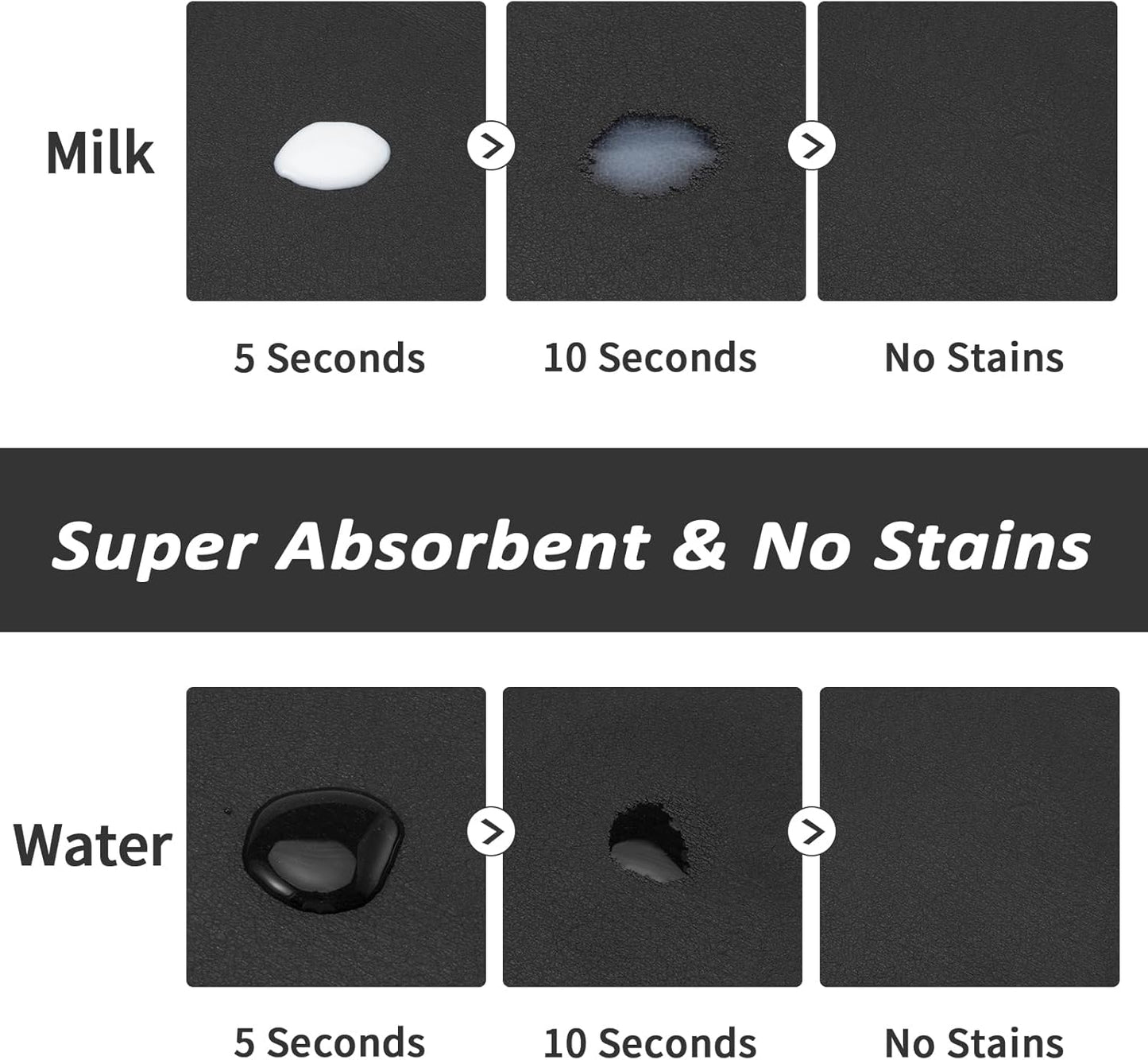 HotLive Dog Food Mat - Absorbent Cat Mat for Food and Water, No Stains Pet Feeding Bowl Mat, Easy to Clean Pet Placemats, Quick Dry Dog Water Dispenser Mat for Messy Drinkers | Paw Dark Grey 12"x 19"
