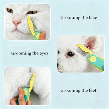 Foldable Dual-Head Tear Stain Remover Eye Comb for Small Dogs Cats Hamsters Grooming Tool, Fit Yorkie, Shih Tzu, Maltese, Poodle, Cockapoo ， Puppy Essentials, Flea Brush (Yellow)