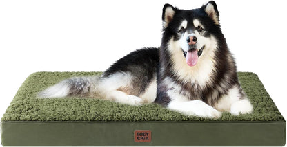 EHEYCIGA Orthopedic XL Dog Beds for Extra Large Dogs with Removable Washable Cover for Crate, Grey, 41x27