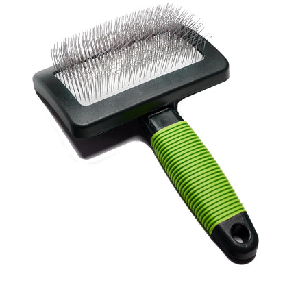 Dog Brush For Long Haired Dogs Poodles-Dog brushes for grooming&shedding-Large Firm Slicker Brush for Goldendoodles-With Soft Massage Grooming Stainless Steel Pins, Pet Grooming Wire Brush-25mm(1")