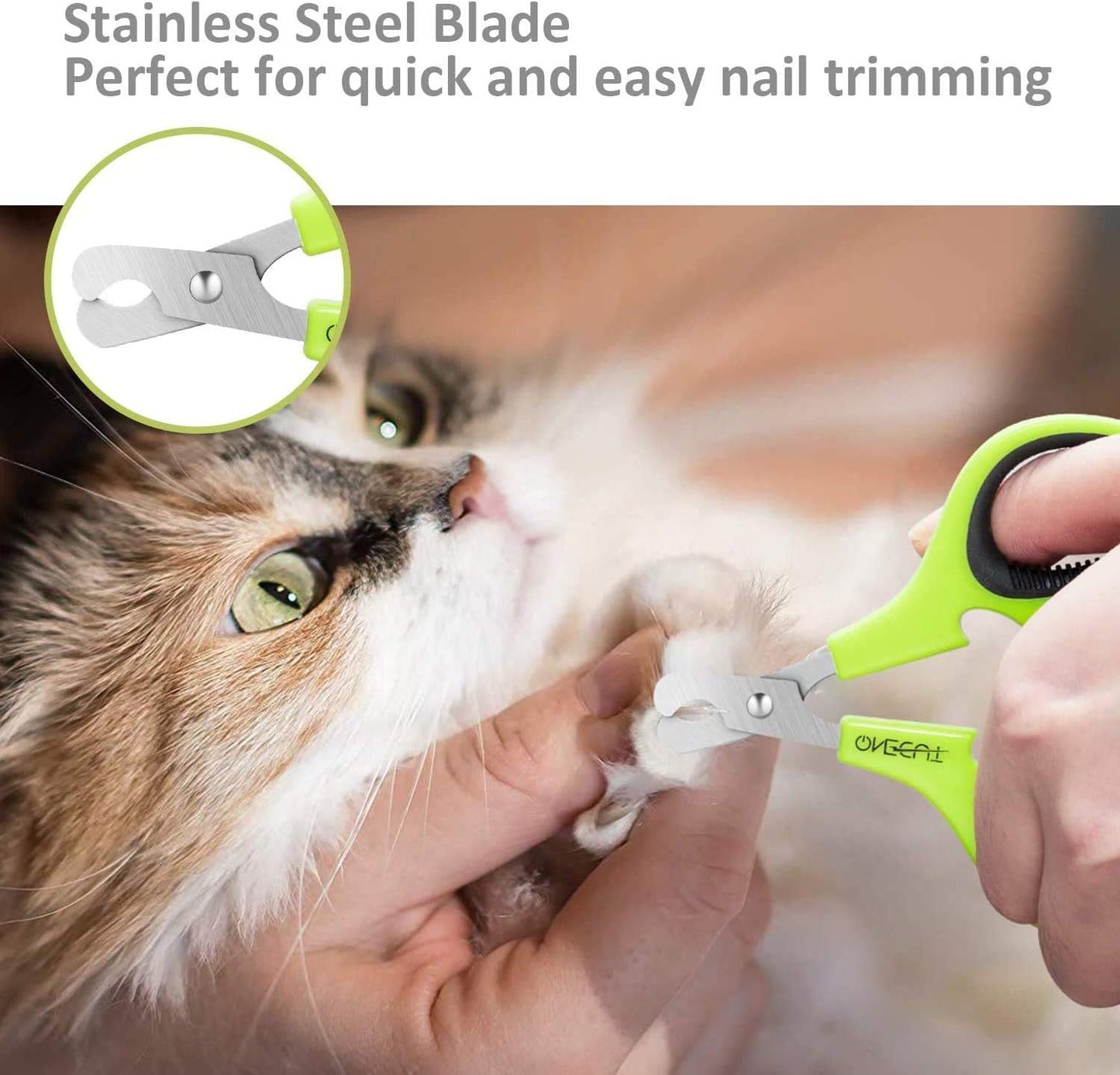 Pet Nail Clippers, Update Version Cat & Kitten Claw Nail Clippers for Trimming, Professional Pet Nail Clippers Best for a Cat, Puppy,Rabbit, Kitten & Small Dog,Sharp & Safe (Pink)