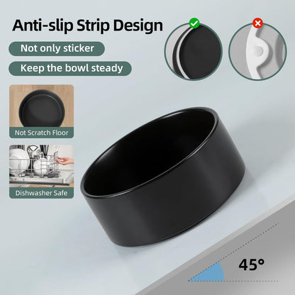 Havniva 8.3” Dog Bowls Elevated Ceramic Dog Food and Water Bowl, Raised Dog Water Bowl with Stand Non-Slip Rubber Base Large Capacity Feeding Pet Food Bowl for Large Dogs