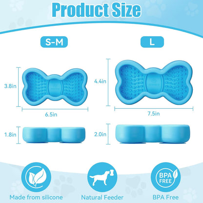 Freeze Dog Lick Bowl, Animire Non-Slip Slow Feeder Lick Mat for Dogs, Silicone Dog Enrichment Bowl for Distraction Anxiety Relief Boredom, BPA Free, Dishwasher Safe(Rose,S)