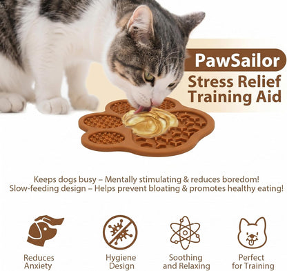 Lick Mat for Dogs and Cats, Slow Feeder Mats with Suction Cups - Bathing, Grooming and Training, Anxiety Relief Feeding Pad,Dishwasher-Safe Yellow