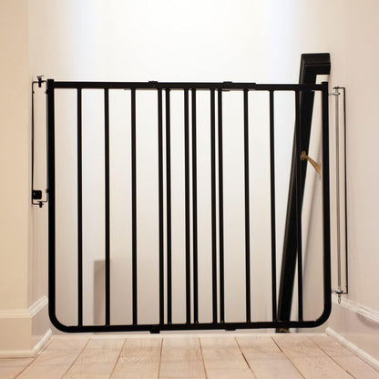 Cardinal Gates SS30 Stairway Special Baby Gate for Top of Stairs - Adjustable Indoor Dog Gate - Aluminum Metal Safety Gate for Kids & Pets - 27 to 42.5 Inches Wide - Black - USA Based Company