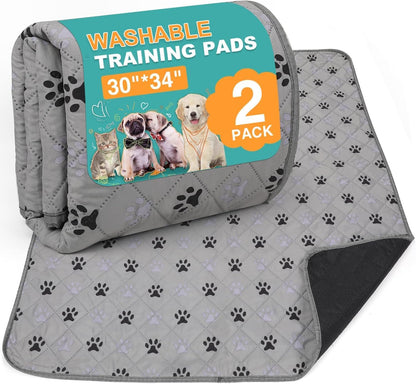 FURWEY 2 Pack Extra Large 72"X72" Washable Pee Pads for Dogs Super Absorbent Dog Training Pads Non-Slip Waterproof Pet Training Pads Mats Whelping Pads for Dogs Cats Puppy