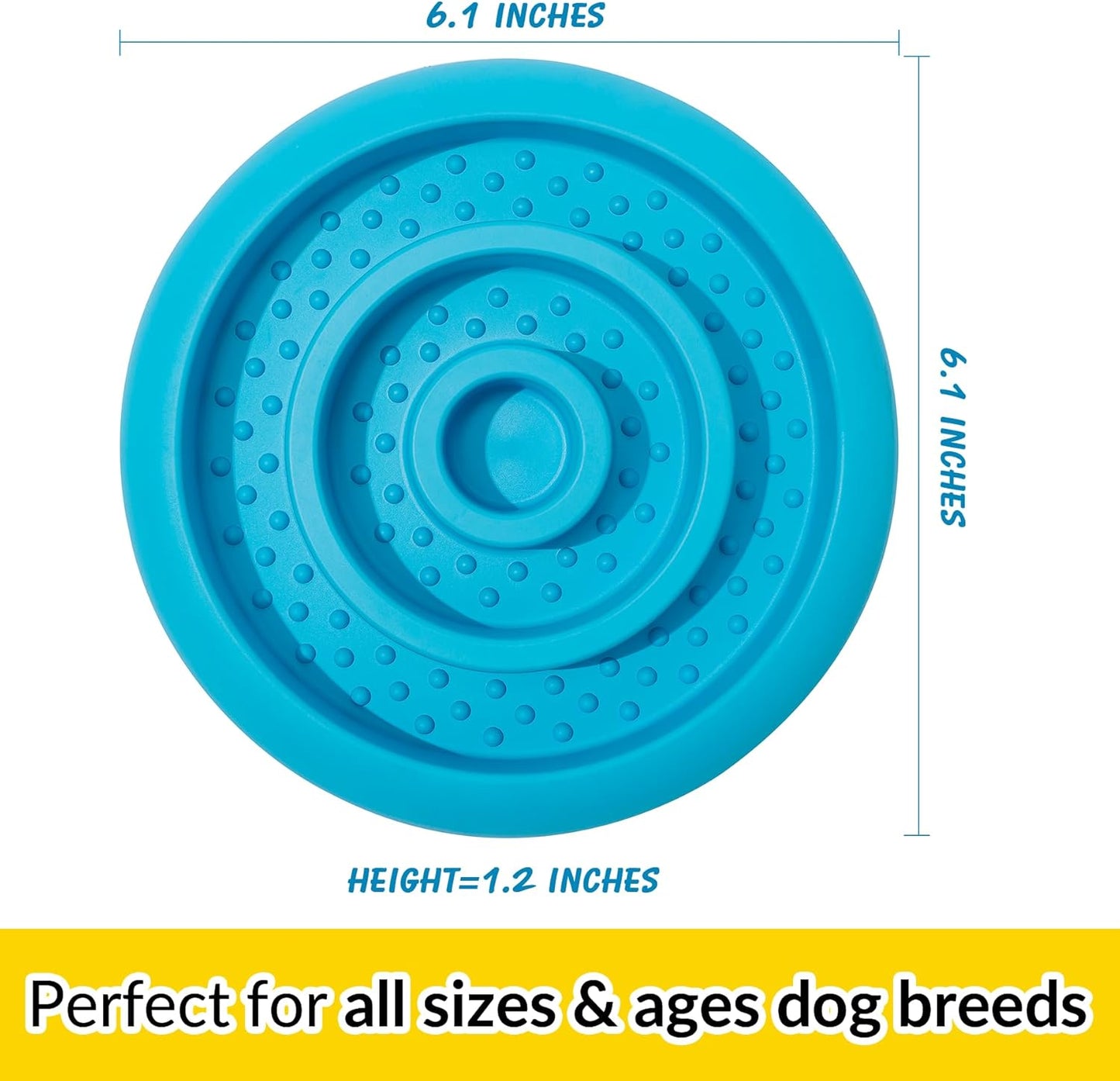 Slow Feeder Lick Mat for Dogs - Keep Them Busy - Natural Rubber Dog Frozen Treat Toys - Durable Interactive Enrichment Toys - Licking Dish for Dog De-Stressing, Red