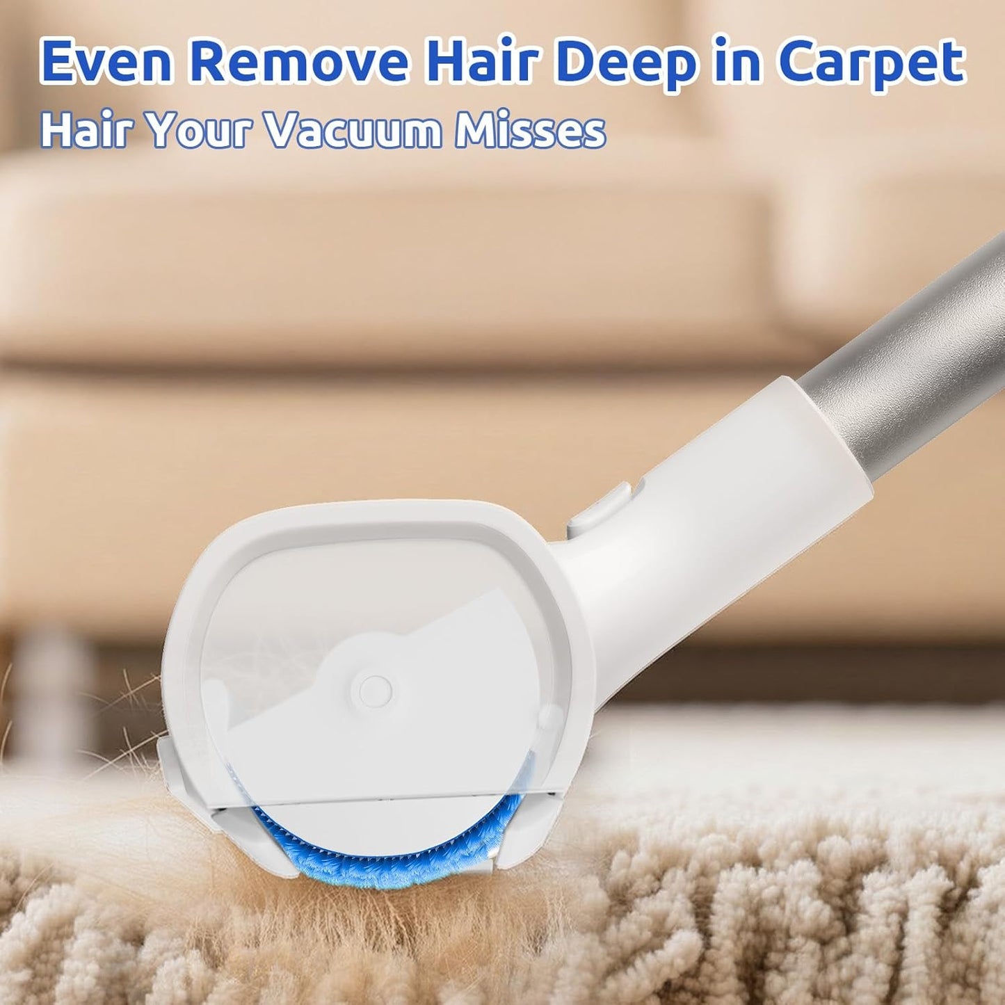 ACE2ACE A3 Pro Carpet Roller for Pet Hair, Carpet Pet Hair Removal Tool, Reusable Large Lint Rollers, 5 Feet Long Handle No Bending No Kneeling, Cat Dog Hair Remover for Carpet, Rugs, Mats, Black