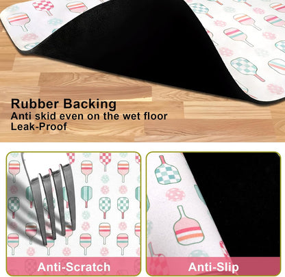 Dog Food Mats for Floors Waterproof Mat for Cat Food and Water Bowls - Absorbent Quick Dry Non Slip Mat for Pet Feeding