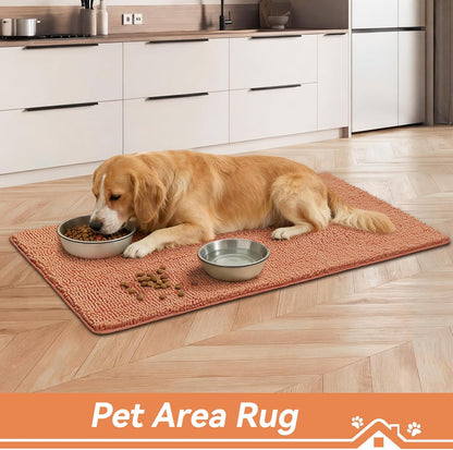 Bcoimo Super Absorbent Dog Door Mat, 30"*20" Anti Slip Mat for Muddy Paws, Pet Rugs for Dirty Paws Washable that Absorbs Moisture and Dirt, for Dog Cage and Pet Resting Carpet
