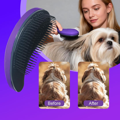 Small Dog Brush- Grooming Tool for Teddy, Yorkies, Maltese, Shih Tzu, Chihuahua - Puppy Hair Brush (Blue)