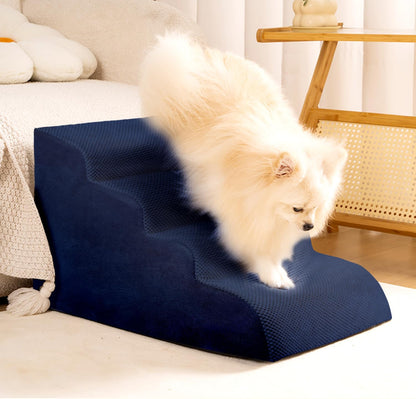 Dog Stairs for Small Dogs, 3 Tiers High Density Foam Dog Ramp, Extra Wide Non-Slip Pet Steps for High Beds Or Couch, Soft Foam Doggie Ladder for Dogs Injured, Older Pets, Small Cats