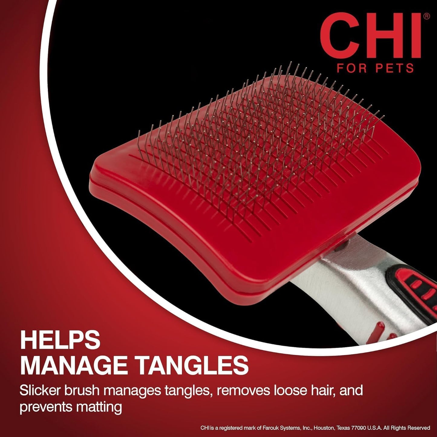 CHI for Dogs 2 in 1 Dematting and Deshedding Rake, Dual Head Dog Grooming Tool with Wide Tooth Dematting Rake and Fine Deshedding Rake, Detangler Comb for Thick Double and Long Dog Coat