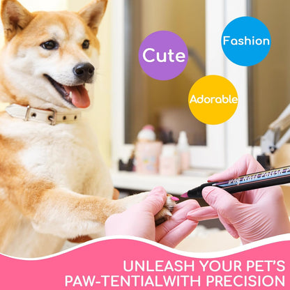 OLINGYOU 15 Colors Dog Nail Polish Pens Quick Dry, Pet Nail Polish Set for Dogs DIY Dogs Puppy Nails, Dog Safe Nail Polish Non Toxic, Odorless, Easy to Apply