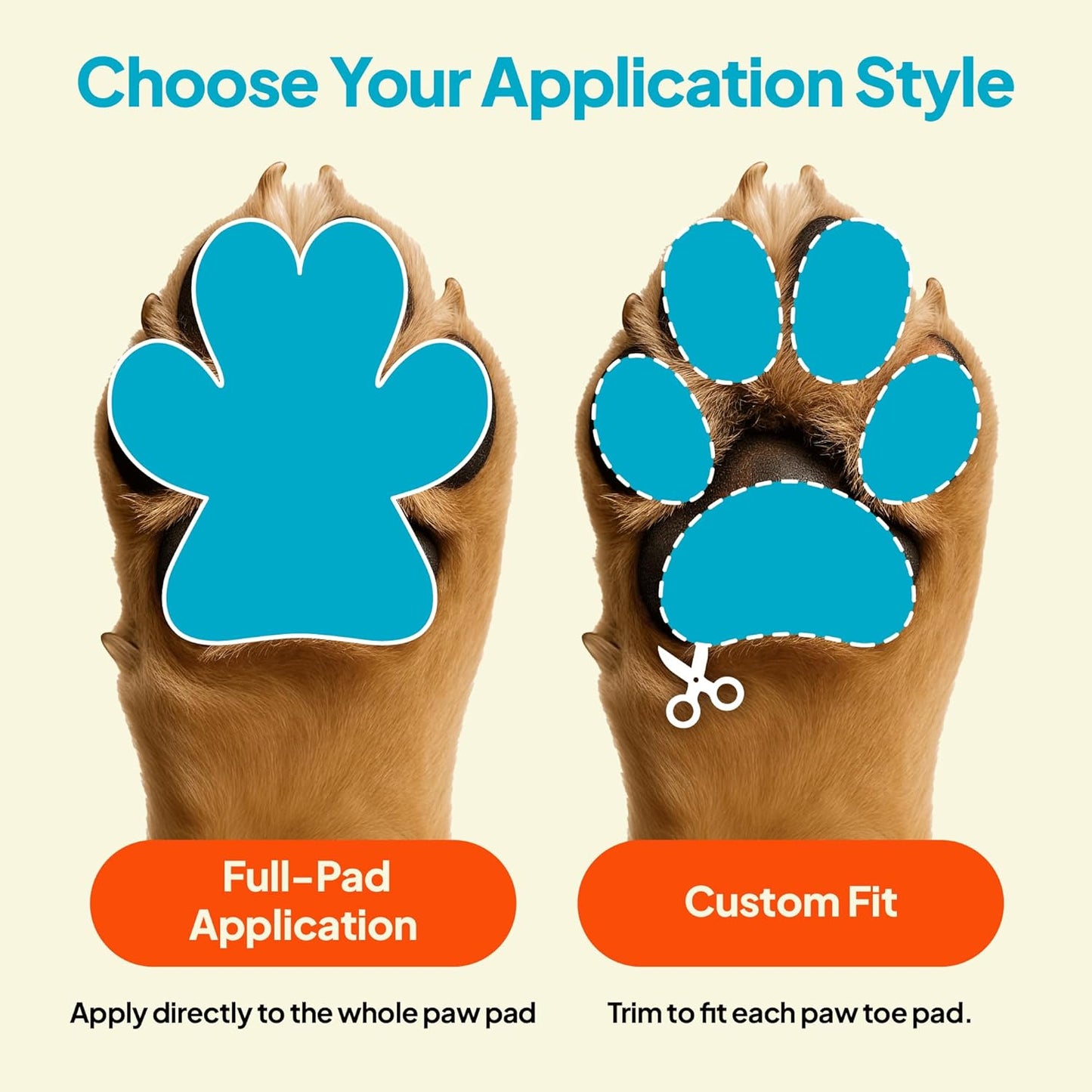 Anti-Slip Paw Stickers for Dogs Feet - Non-Slip Paw Pads for Traction on Hardwood & Tile Floors - Breathable Adhesive Friction Foot Grips for Senior & Injured Dogs – 24 Pads (Size M)