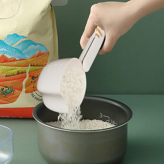 Pet Food Scoop - Pet Food Feeding Scoop - Dog Food Scoop - Rice Measuring Spoon With Bag Clip - Multifunctional Measuring Food Scoop For Pets Puppy Dogs Cats