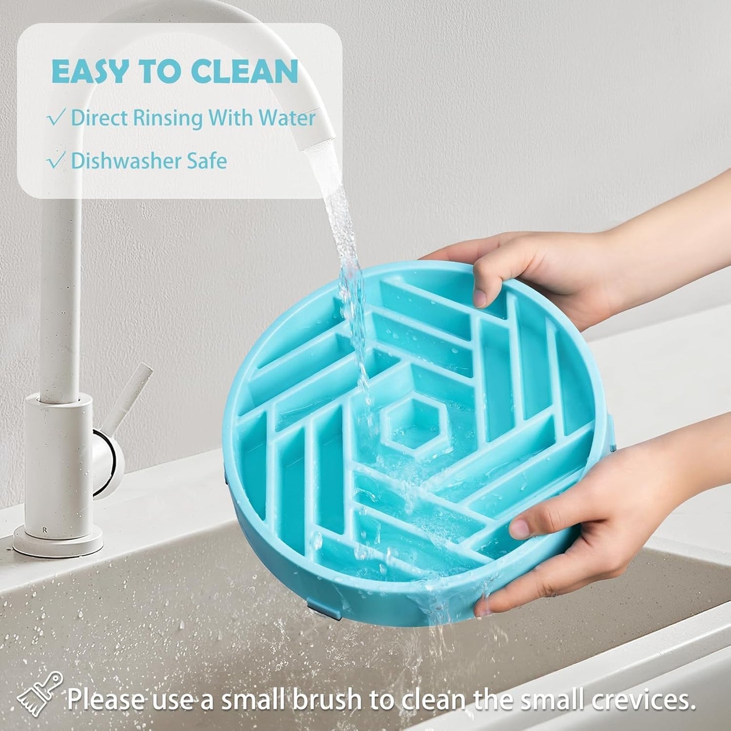 TOBYTO Slow Feeder Dog Bowls Large Medium Breed,Anti-Choking Slow Eating Dog Food Bowl,Non Slip Pet Slower Food Feeding Bowls Large Puzzle Slow Feeder Bloat Stop Maze Dog Dishes,Black