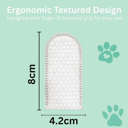 100 Finger Wipes - Pet Dental Wipes for Dogs & Cats - Dog Teeth Cleaning Powder & Toothpaste Alternative - Dog & Cat Teeth Cleaning Wipes - Freshen Breath & Reduce Plaque