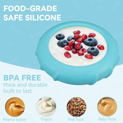 Dog Lick Bowl, Bestalk Wobbly Freeze Bowl Enrichment Feeder for Dogs, Anxiety Relief Lick Mat Puzzle Toy for Distraction, BPA Free Silicone, Dishwasher Safe(Rose,S)