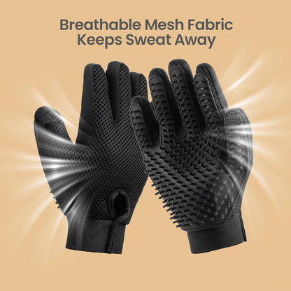 Pet Hair Remover Glove - Gentle Pet Grooming Glove Brush - Deshedding Glove - Massage Mitt with Enhanced Five Finger Design - Perfect for Dogs & Cats with Long & Short Fur - 1 Pack (Right-hand), Green