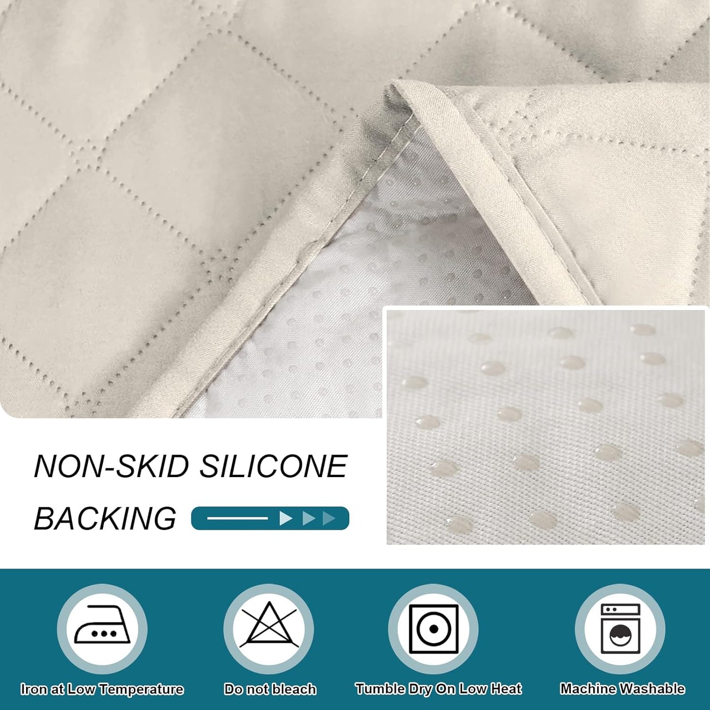 Turquoize 100% Waterproof Sofa Covers Couch Cover Sofa Cover for Dogs Couch Protector Triple Non-Slip Sofa Slipcover for 3 Cushion Couch Furniture Protector for Pets, Kids,Dog (Sofa 70", Ivory)