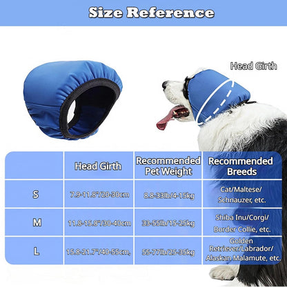2 Pcs Pet Ear Muffs and Grooming Gloves, Swimming Waterproof Dog Ears Caps, Wearable Glove Design Shampoo Scrubber for Cat, Dehairing Brush for Most Cats, Dogs (M)