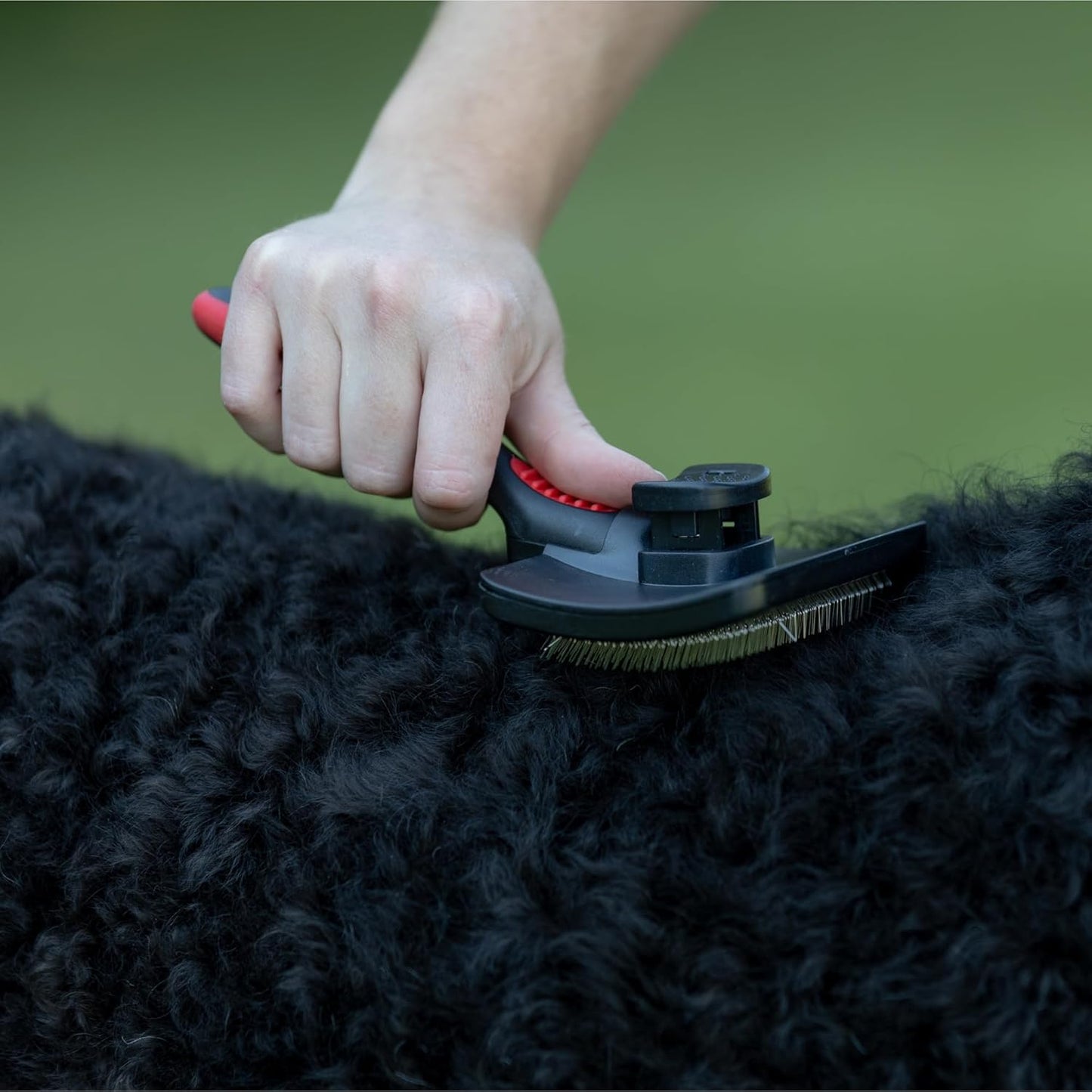 Jeffers Pet Dual Level Pin Universal Slicker Brush for Dogs, Cats & Small Pets - Curved Grooming Brush with Long & Short Pins for Shedding, Detangling, Finishing - Remove Mats & Dead Coat - Large