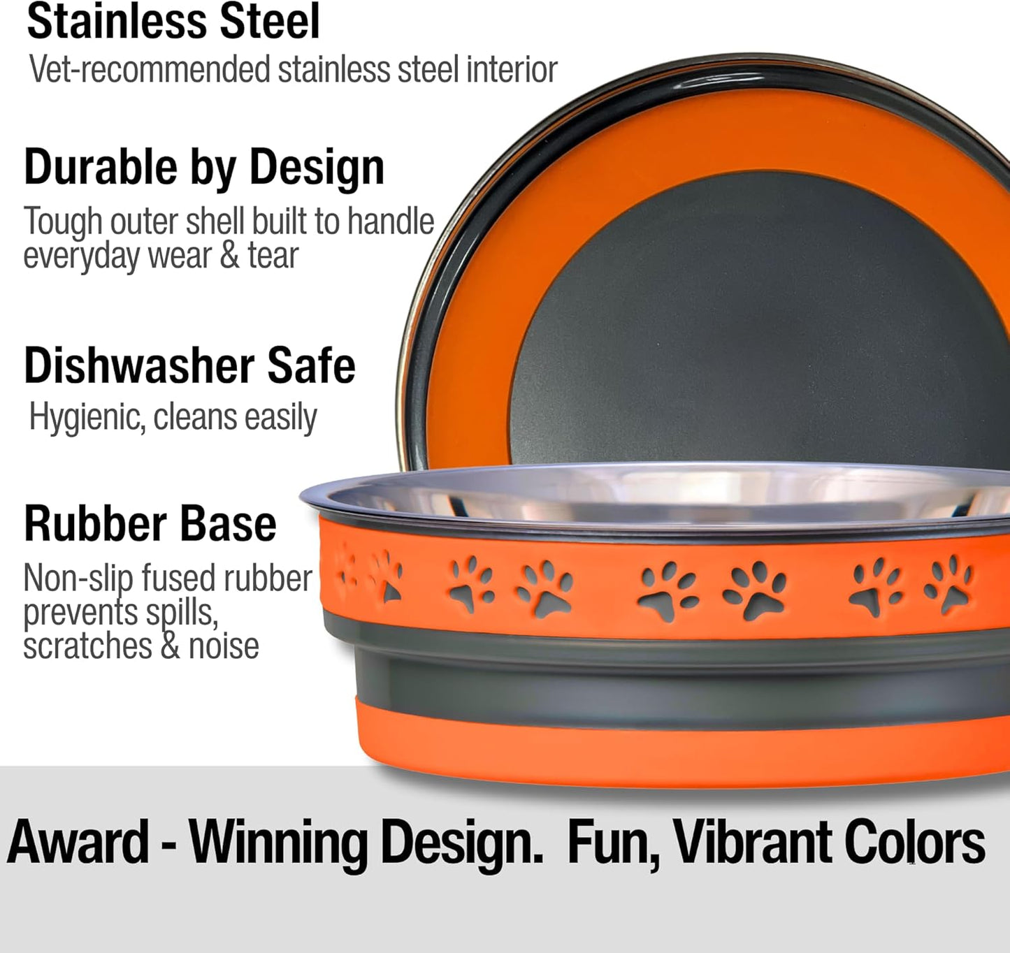 Loving Pets Corsa Dog Bowls- Stainless Steel Dog & Cat Bowls - Spill Proof Dog Food Bowl, Cat Bowl, Puppy Essentials & Pet Supplies Great for Home & Travel (Small 10-20 lbs, Rapid Blue)