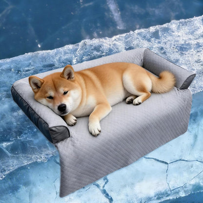 Calming Dog Bed Fluffy Plush Dog Mat for Furniture Protector with Removable Washable Cover for Large Medium Small Dogs and Cats (Large, Light Grey)