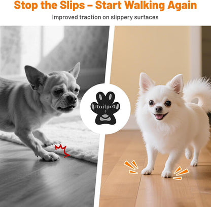 Dog Paw Protector Anti-Slip Pads, Toe Grips for Senior Dogs to Prevent Slipping on Hardwood Floors, Stronger Self-Adhesive Paw Pad Provide Traction for Elderly, Injured Pets (12 Sets - 48Pads, XL)