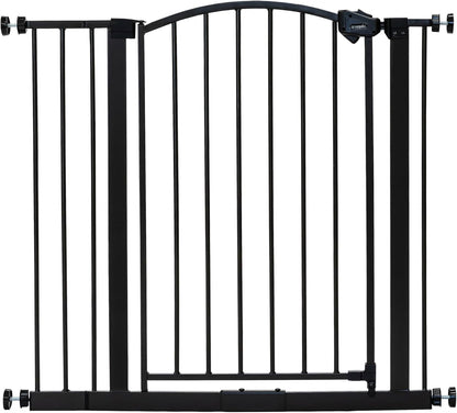 Regalo Safety 30.5-58" Extra Wide Arch Baby Gate with Door, Pressure Mount Walk Through Gate for Doorways & Bottom of Stairs, Babies, Toddlers & Pets, Tested & Safe, American Designed, American Owned