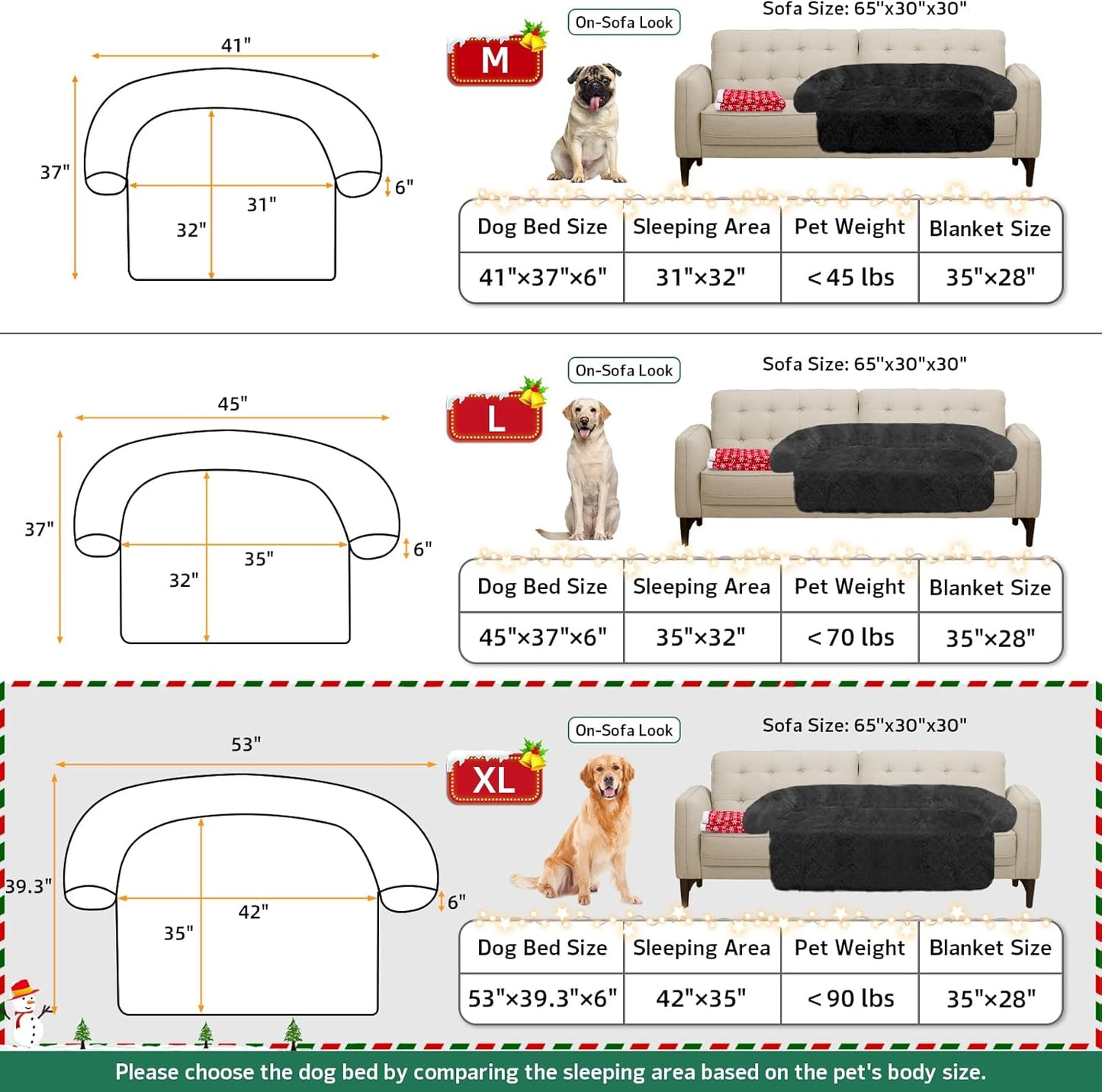 Calming Dog Bed Fluffy Plush Dog Mat for Furniture Protector with Removable Washable Cover for Large Medium Small Dogs and Cats (Large, Light Grey)