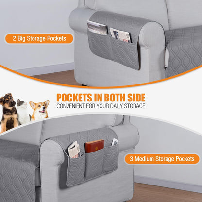 VANSOFY Couch Cover, Waterproof Sofa Covers Washable Slipcover Furniture Protector Couch Seat Covers Non-Slip Couch Cover for Dogs, Pets(Sofa, Dark Gray)