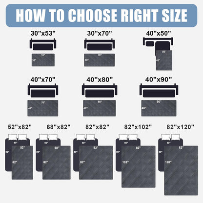 Smiry Waterproof Dog Bed Cover Blanket 30x70, Soft Reversible Pet Blanket, Washable Leakproof Cats Dogs Couch Cover for Sofa, Couch, Furniture, Grey/Dark Grey