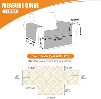 VANSOFY Couch Cover, Waterproof Sofa Covers Washable Slipcover Furniture Protector Couch Seat Covers Non-Slip Couch Cover for Dogs, Pets(Sofa, Dark Gray)