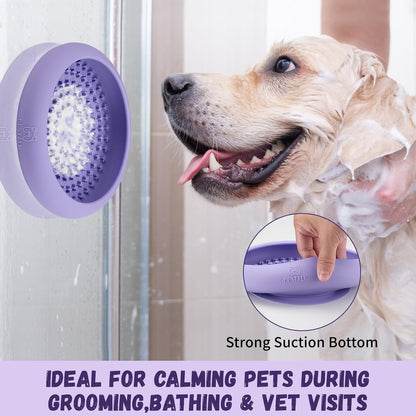 Dog Lick Bowl, Bestalk Anxiety Relief Slow Feeder Dog Lick Mat Treat Dispenser, Non-Slip Licking Bowl Enrichment Toys, BPA Free Silicone, Dishwasher Safe