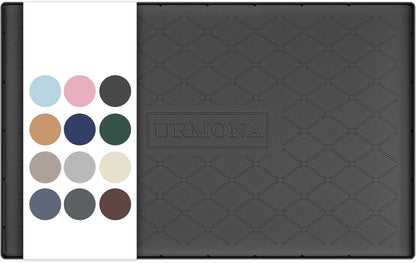 URMONA Under Sink Mat for Kitchen Waterproof, 34" x 22" Silicone Under Sink Mat for Shelf Liner Organizer, Cabinet Sink Protector Under Sink Liner for Bottom Kitchen, Bathroom(Light Grey)