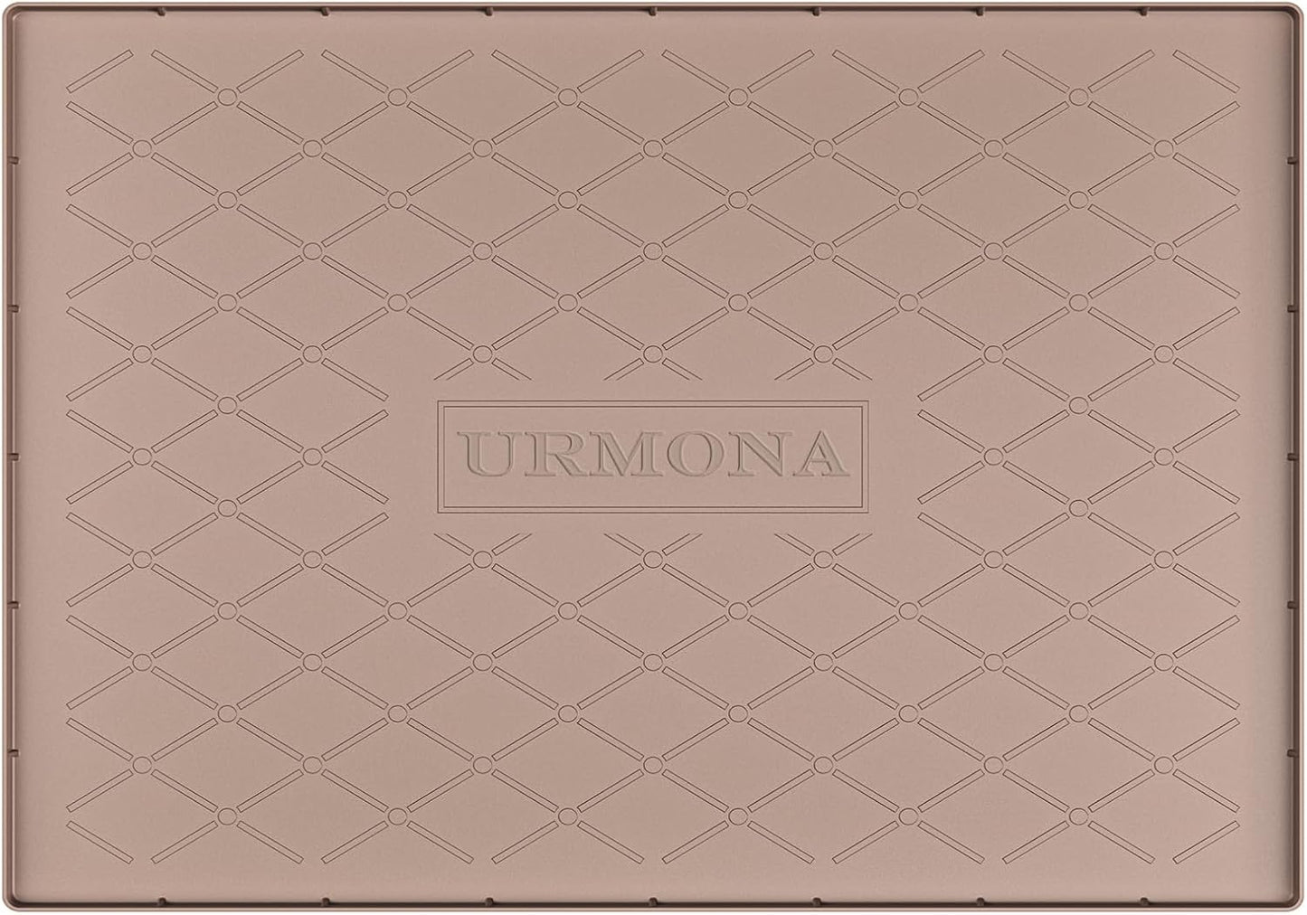 URMONA Under Sink Mat for Kitchen Waterproof, 34" x 22" Silicone Under Sink Mat for Shelf Liner Organizer, Cabinet Sink Protector Under Sink Liner for Bottom Kitchen, Bathroom(Light Grey)