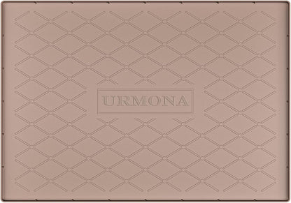 URMONA Under Sink Mat for Kitchen Waterproof, 34" x 22" Silicone Under Sink Mat for Shelf Liner Organizer, Cabinet Sink Protector Under Sink Liner for Bottom Kitchen, Bathroom(Light Grey)