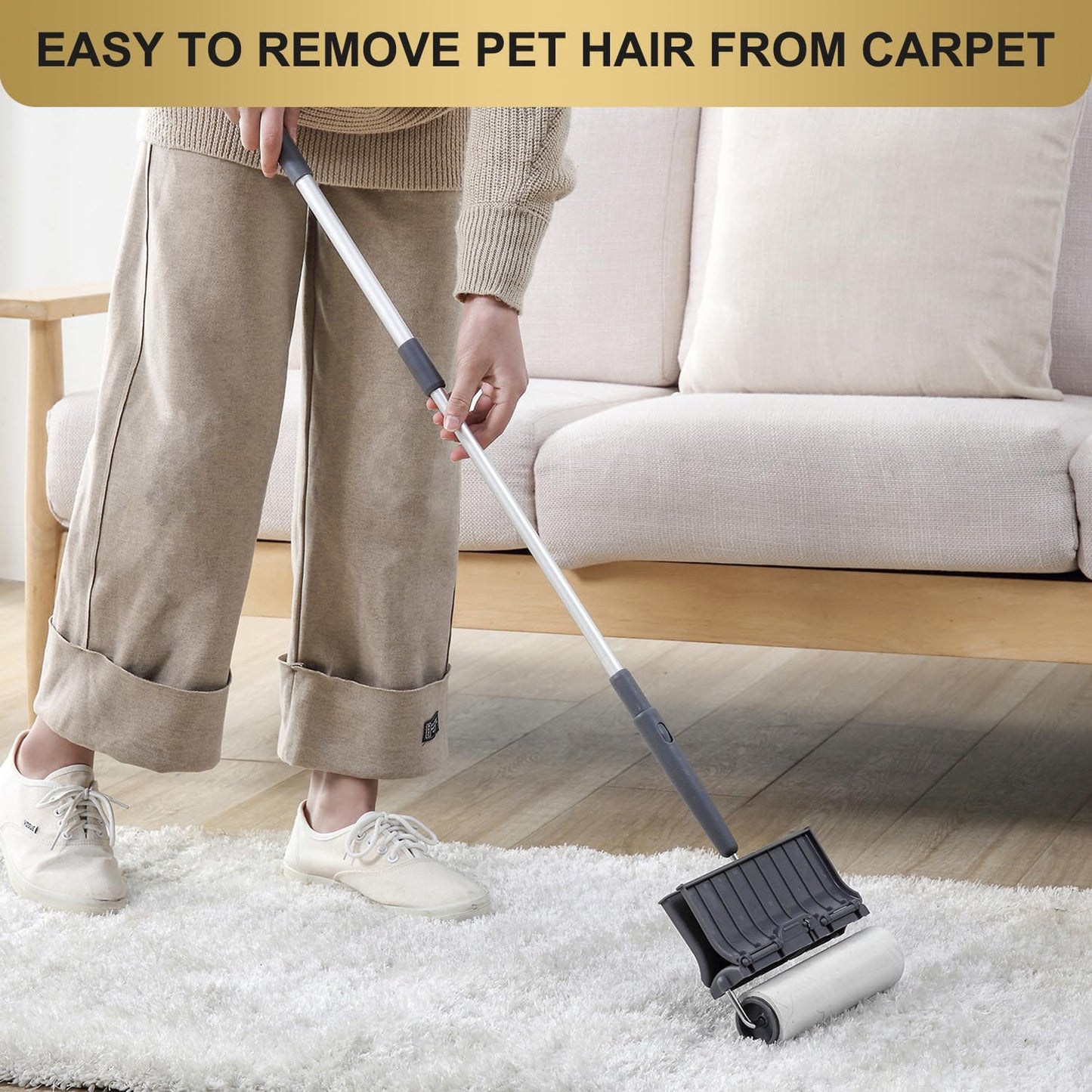 Fedicelly Lint Rollers Pet Hair Extra Sticky Furniture,Cat Dog Hair Remover Laundry Clothes Carpet, 6.3 inches Wider with 320 Sheets Large Lint Remover Brush for Couch