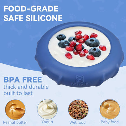 Dog Lick Bowl, Bestalk Wobbly Freeze Bowl Enrichment Feeder for Dogs, Anxiety Relief Lick Mat Puzzle Toy for Distraction, BPA Free Silicone, Dishwasher Safe(Rose,S)