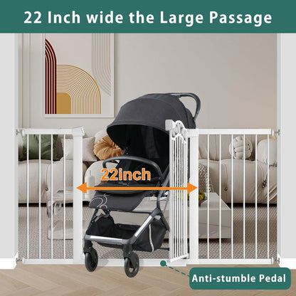 Fairy Baby 68.1"-70.8" Extra Wide Press Mounted Baby Gate Indoor for Kids Or Pets Walk Thru No Drill Long Dog Gates for The House Doorway Child Safety Gate